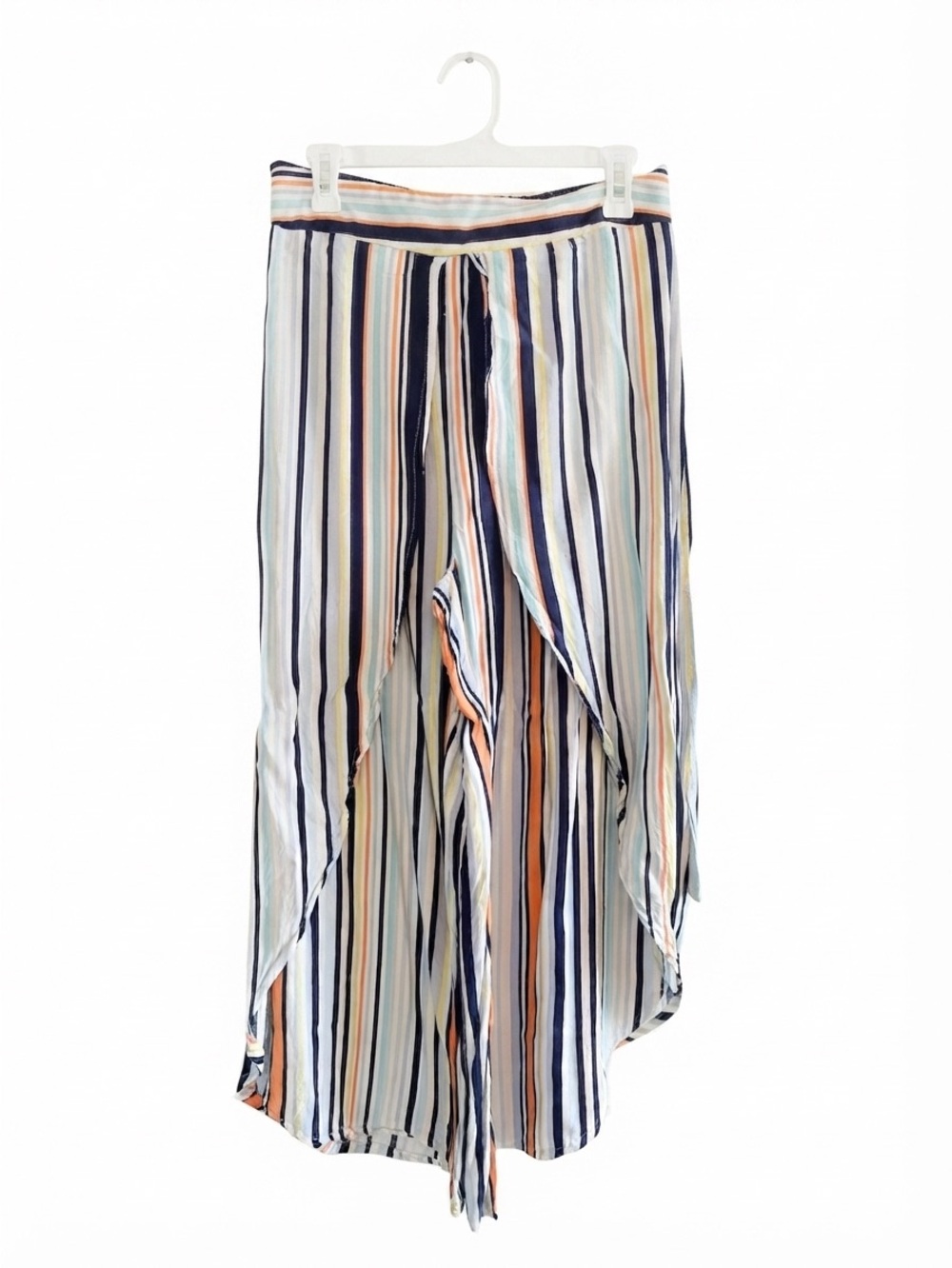 New Look Striped Wide-Leg Pants with draping detail